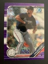 2019 Bowman Chrome Kyle Muller BRAVES Rookie Purple Shimmer Refractor #BCP-195