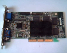 AGP card Matrox 906-04 Rev B 404A MGI G4+MDH4A32G Dual VGA LAE33977