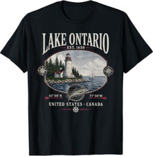 Lake Ontario Retro 90s Lake American T-Shirt
