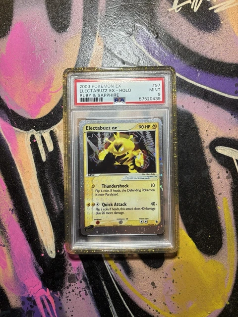 PSA 9 Pokemon TCG EN 2003 Electabuzz ex EX Ruby & Sapphire Holo 97/109 SWIRL🌀
