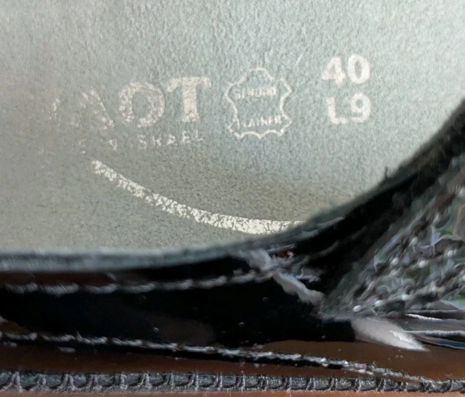 Zapato cómodo NAOT Kirei negro charol liso gancho y bucle Mary Jane 40 9 Foto 4 de 4