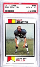 1973 Topps #388 Mike Stratton Buffalo Bills Football Card PSA 10 GEM MINT