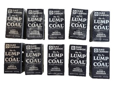 10 DUKE CANNON BIG A** LUMP of COAL ACTIVATED CHARCOAL SOAP 10oz
