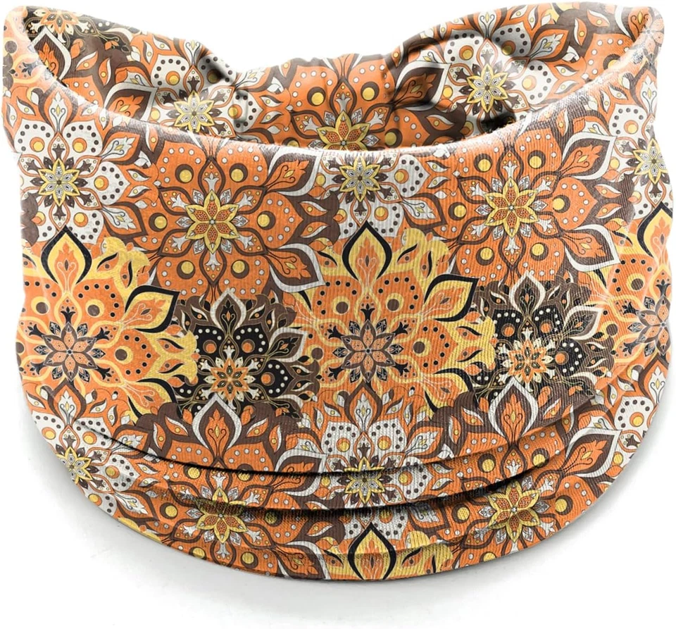 Diademas Boho para Mujer - Paquete de 4 Envolturas Anchas Elásticas Turbante, Floral Tribal Foto 2 de 4