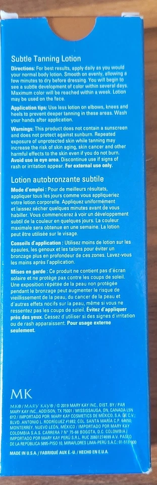 LOCIÓN BRONCEADORA SUTIL MARY KAY - 4 fl oz tubo de crema 153545 nueva en caja *leer* Foto 4 de 4