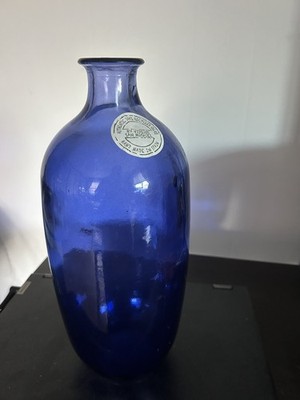 Vidrios San Miguel Spain 100% Recycled Glass Hand Made Vase 24 Tall cobalt blue