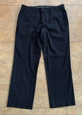 Giorgio Armani Pants Mens 35x29.5 Black Label Flat Front Made in Italy Vintage
