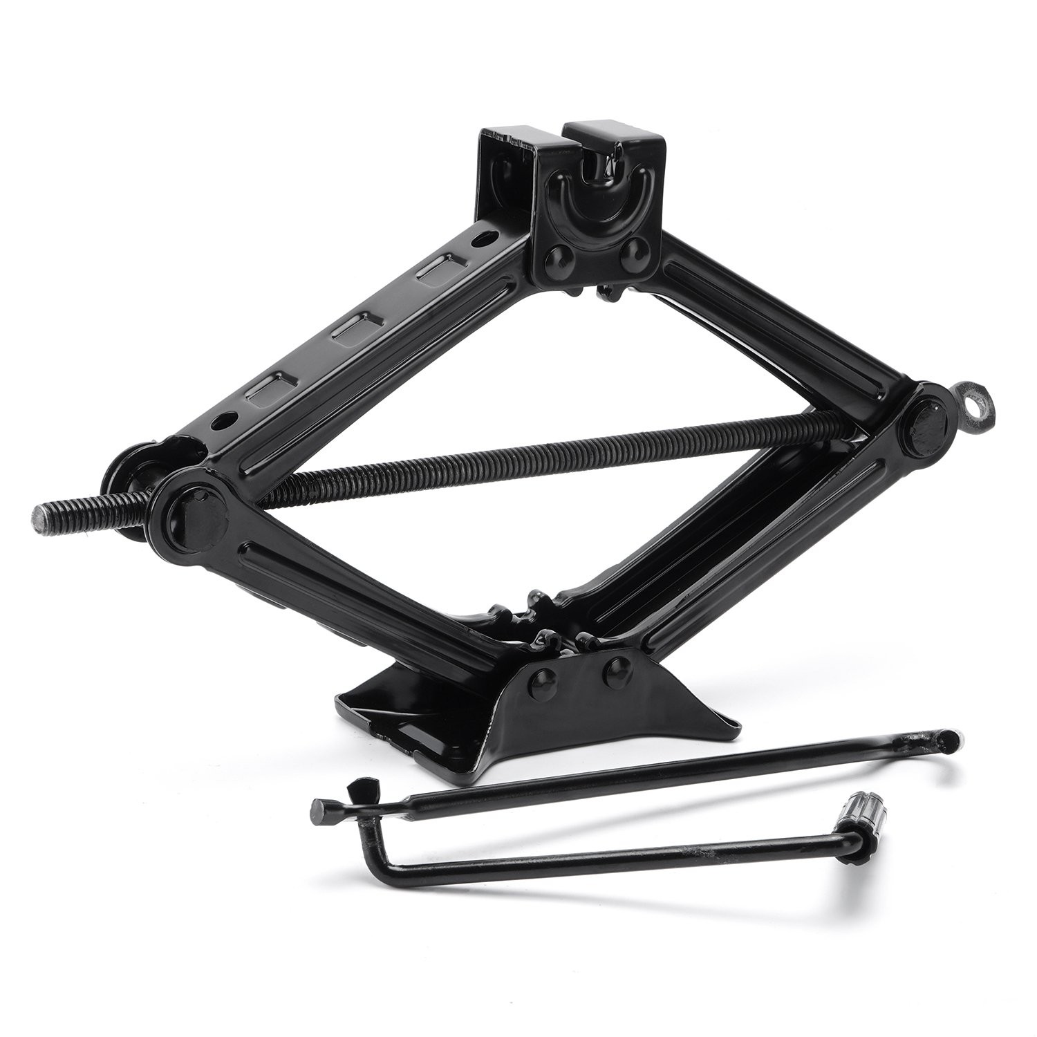 Black 2 Ton Steel Scissor Jack +Handle For Car Van Auto Garage Tire Change Mount thumbnail 5