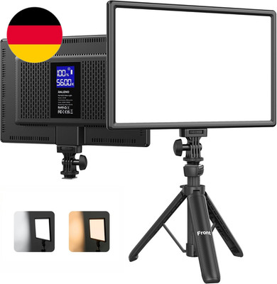 Raleno LED Videoleuchte, Dimmbare 2500-6500K CRI95+ Mit Lcd-Display Eingebaute 8