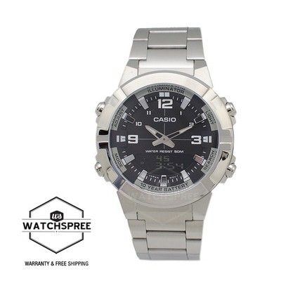 Casio Analog-Digital Stainless Steel Band Watch AMW870D-1A AMW-870D-1A