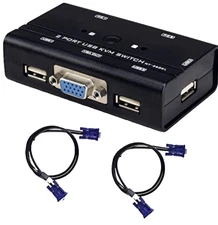 MT-ViKI 2-Port USB KVM Switch Box – 1 PC to 2 Displays (Open Box)