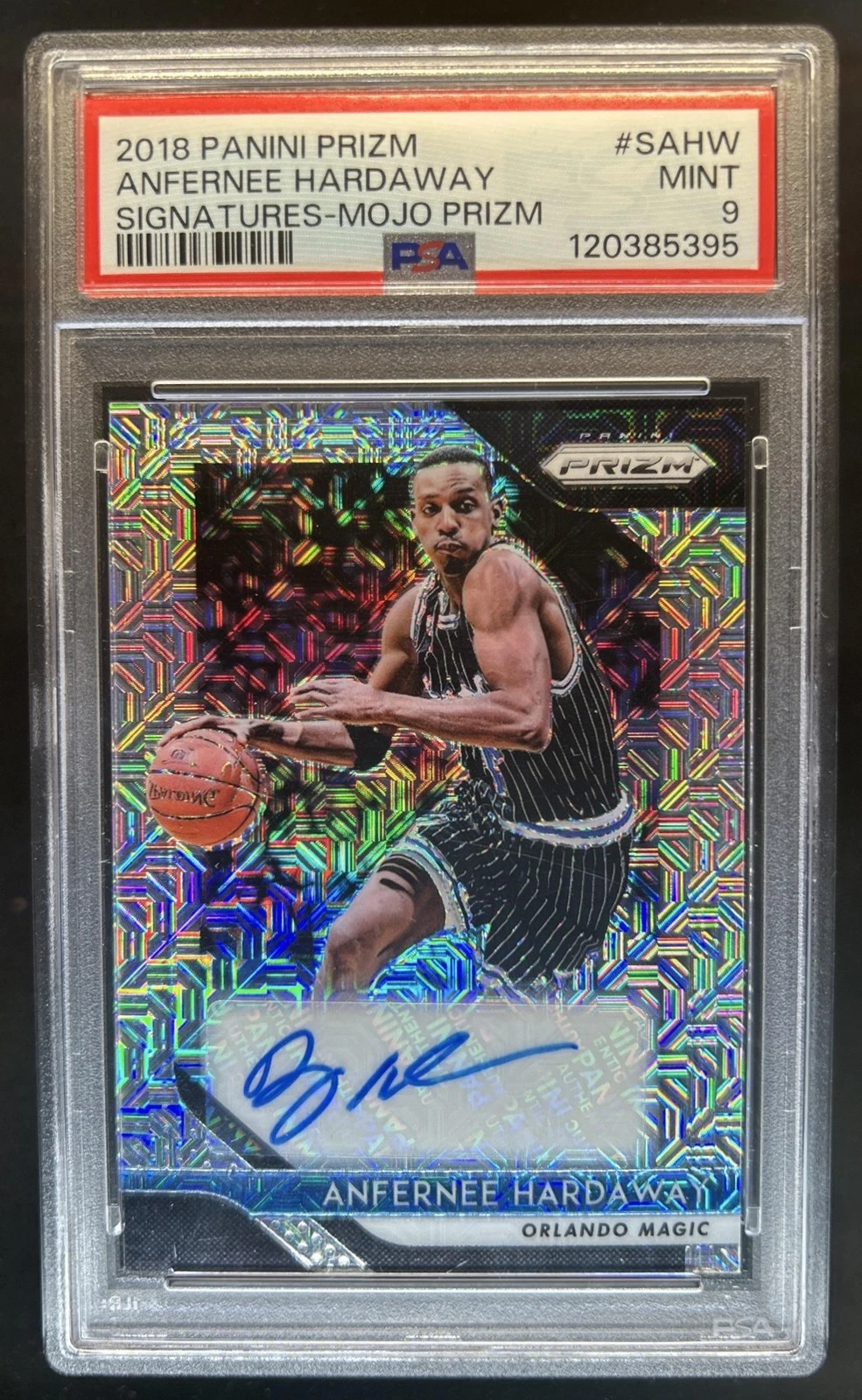 2018-19 Prizm Signatures Anfernee Hardaway Prizm Mojo /25