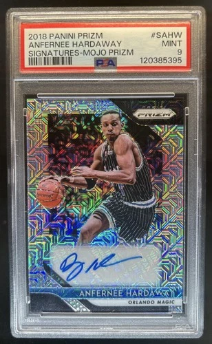 2018-19 Panini Prizm Anfernee Hardaway Signatures Prizm Mojo Auto #/25 PSA 9
