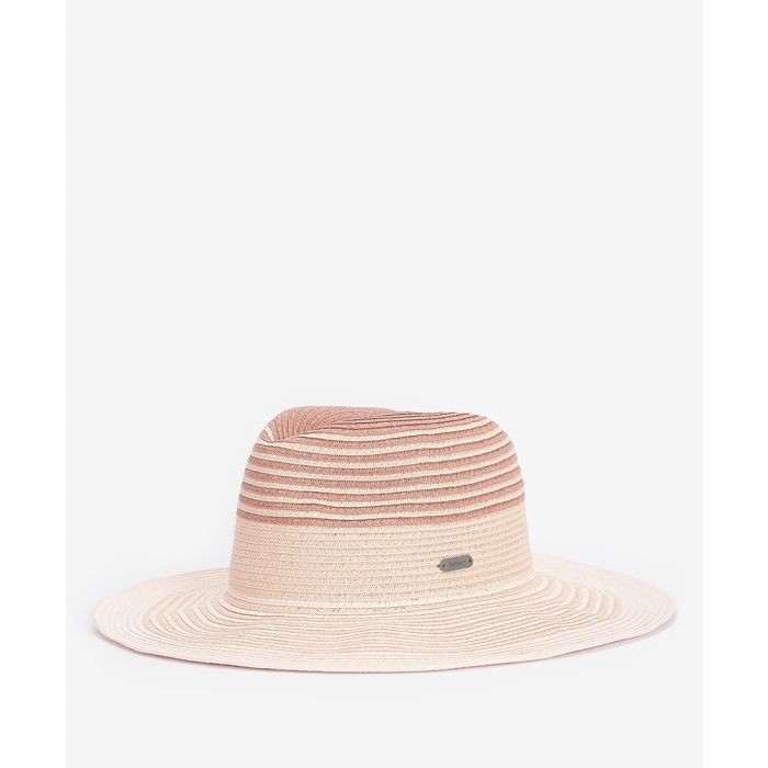 NWT Barbour Adria Ombre Fedora Summer Hat Primose Pink Womens Size Small image 2