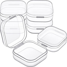 6 Pieces Mini Plastic Clear Beads Storage Containers Box for Collecting Small It
