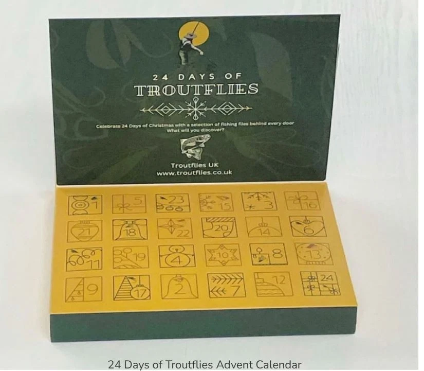 24 Tage Forellenfliegen Fliegenfischen Adventskalender, über 70 Fliegen drin! - Bild 2 von 2