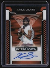 2025 Leaf Optichrome #BA-KD1 Kyron Drones Base Autographs Lava Orange #/4