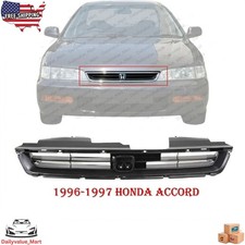 New Front Grille Assembly Black Plastic For 1996-1997 Honda Accord Ho1200135