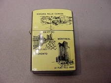 CANADA  LIGHTER  TORONTO - NIAGARA FALLS - MONTREAL     WITH BOX     NEVER FIRED