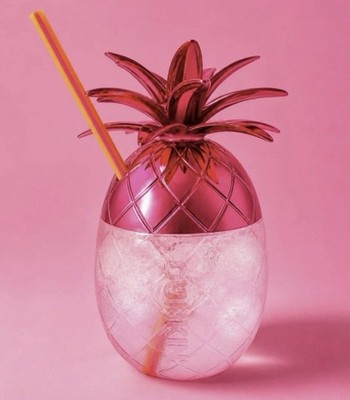 DUNKIN DONUTS X BARBIE -  Pineapple Cup 2026 LIMITED EDITION w/ Straw - NEW