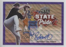 2021 Leaf Metal Draft State Pride Purple Wave 14/15 Anthony Solometo Auto 8d2