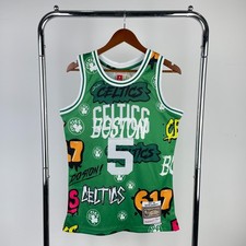 Classic Retro Celtics #5 Garnett Jersey 2007–08 Season Graffiti S-2XL
