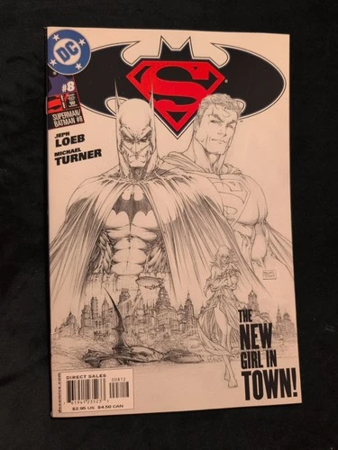 BATMAN SUPERMAN #8 SKETCH MICHAEL TURNER DIRECT  VARIANT 1