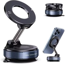 Vacuum Magnetic Phone Holder 360° Adjustable Suction Cup Cell Phones Mount Stand