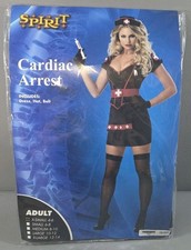 Spirit Halloween Cardiac Arrest Nurse Costume Adult XS 4-6 Dress Hat Belt