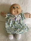 Cabbage Patch Preemie Doll HM 3 Wearing Custom Floral Dress & Bonnet
