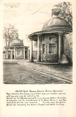 WORCESTER DIE ALTEN TORHÄUSER - POSTKARTE