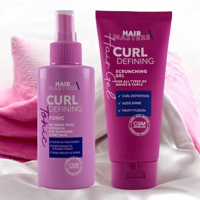 Locken-Pflegeset: Hair Masters Curl Gel & Tonic | Curly Girl Method | Vegan
