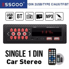 Car Stereo Single 1 DIN MP3 Player Audio In-Dash Input Head Unit FM Receiver USB