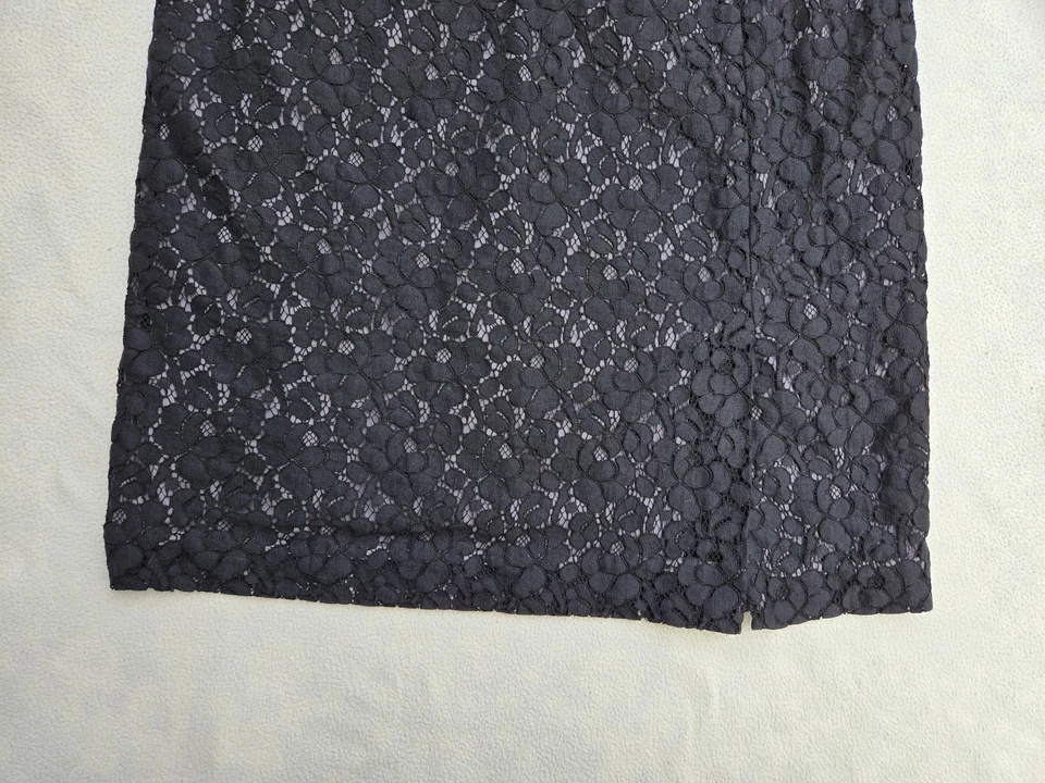 Vestido Tory Burch para mujer 10 negro funda de encaje manga corta mezcla de lana cóctel Foto 2 de 4