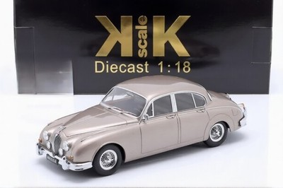 1959 Jaguar MK II Mark 2 3/8 LHD Pearl Sliver Diecast Modellauto Maßstab 1:18 KK