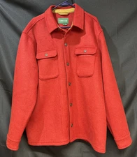 Orvis Wool Blend Brick Red Jac Shirt, Overshirt Men's Size XL