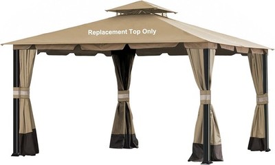 Replacement Cover Compatible W/ Monterey Gazebo # Model L-GZ215PST-4,(Khaki)
