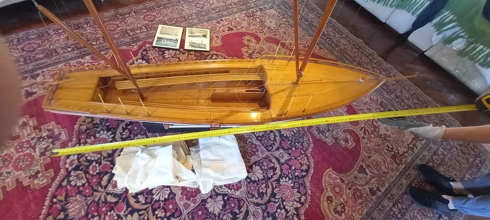 Barca vela RC grande- Veliero cm. 178 x 39 h 195 - Brigantino - Immagine 2 di 4