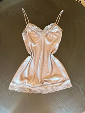 Vintage Victoria's Secret Satin Lace Trim Slip Nightgown