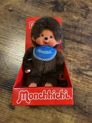 Monchhichi Sekiguchi Classic Blue Bib Boy 8 inch Doll ~New~ | eBay