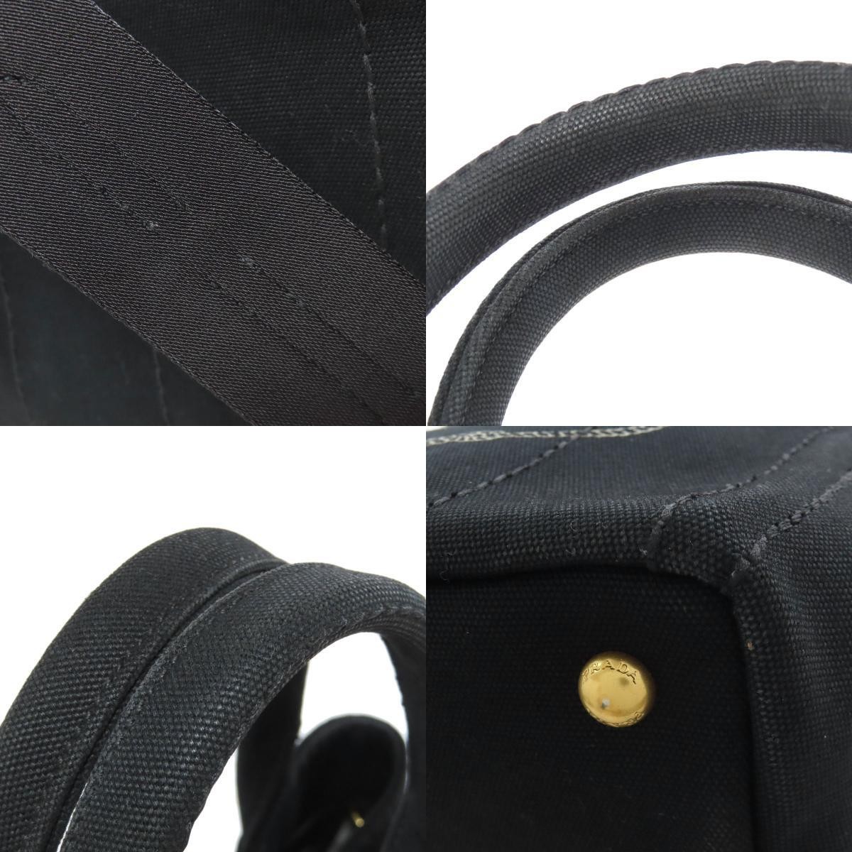 PRADA Canapa Mini 2WAY Handbag Canvas Ladies Used from japan thumbnail 9