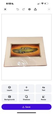 RARE Keith WEESNER Pixar CARS Movie RAMONE Print 1959 Impala DisneyLand parks ed