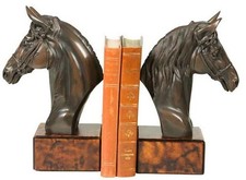 Hand-Crafted Horse Head Bookends, USA Made