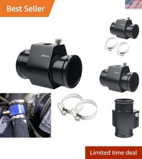 Aluminum Black Water Temp Meter Temperature Gauge Joint Pipe Radiator Sensor ...