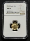2023 1/10 oz American Gold Eagle G$5  NGC MS70 Brown Label - One Day Flash Sale!
