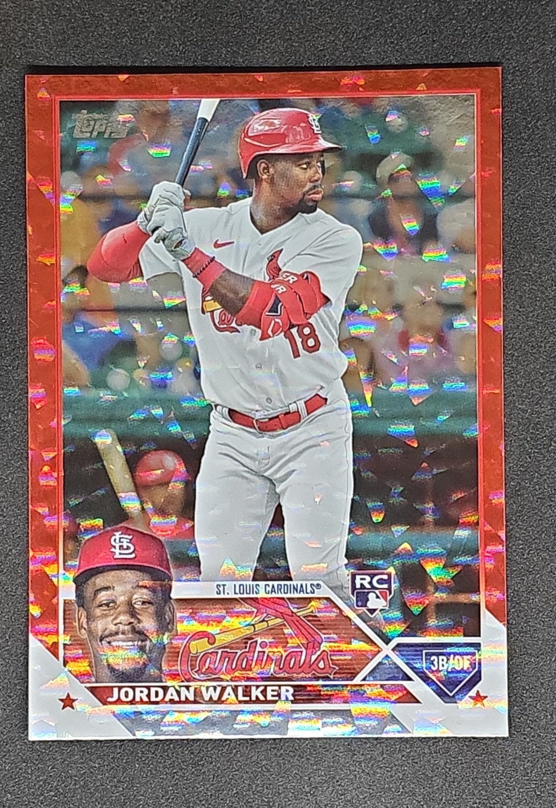 2023 Topps Jordan Walker RC /199 Red Foil Rookie Cardinals #344
