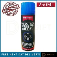RENTOKIL INSECTROL INSECT KILLER SPRAY 250ML KILLS PEST FLEAS ANTS BEDBUGS NEW
