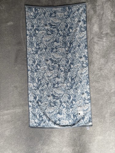 M&S Blue/White 500GSM Pure Cotton Bath Towel and Hand Towels Set of 2 - Picture 9 of 9