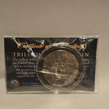 Liberty One Trillion Dollar Coin 2013 Copy Novelty Coin Merrick Mint