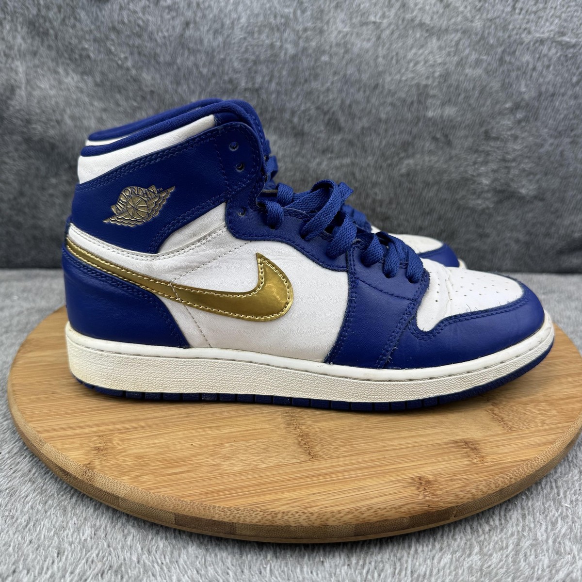 Air Jordan Mid Shoes Boys Size 6Y Blue Basketball Retro Sneaker 705300-406